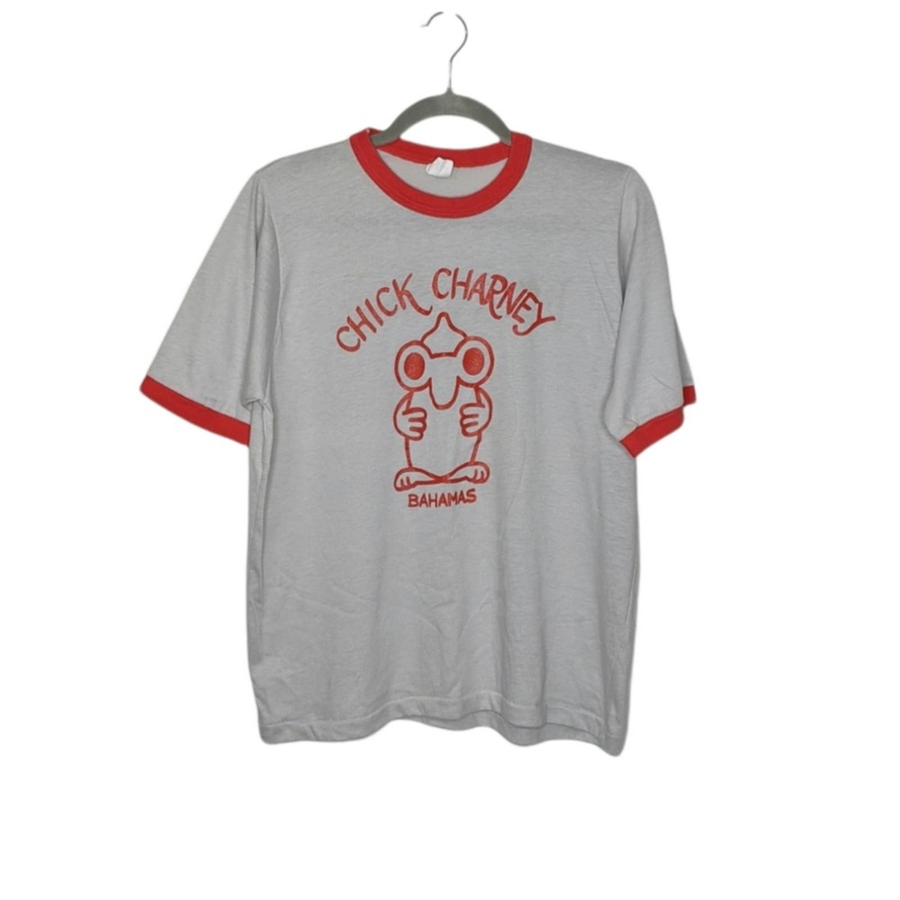 Vintage Chick Charney Bahamas VTG Shirt Art Funny Joke Book Fairy Tale Ringer